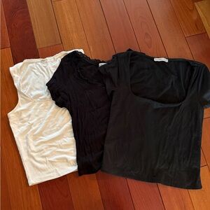 Sincerely Jules Black and White Crop Tops